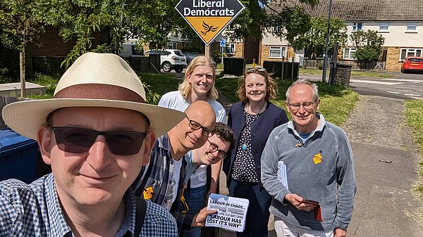 Lib Dems out Canvassing