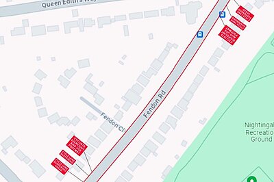 Cycle Lane Closure on Fendon Road