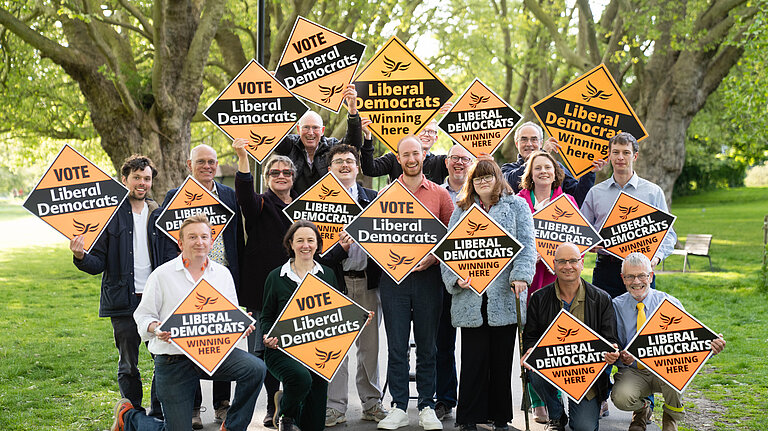 A group of happy Liberal Democrats