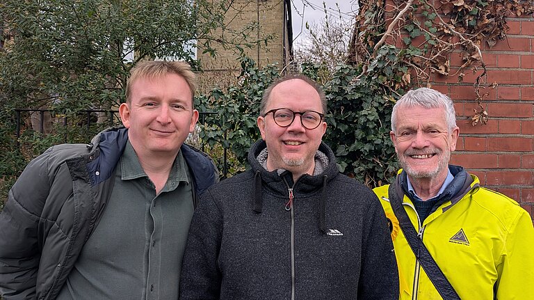 Photo of Cllrs Jamie Dalzell, Ian Manning and Bob Illingworth